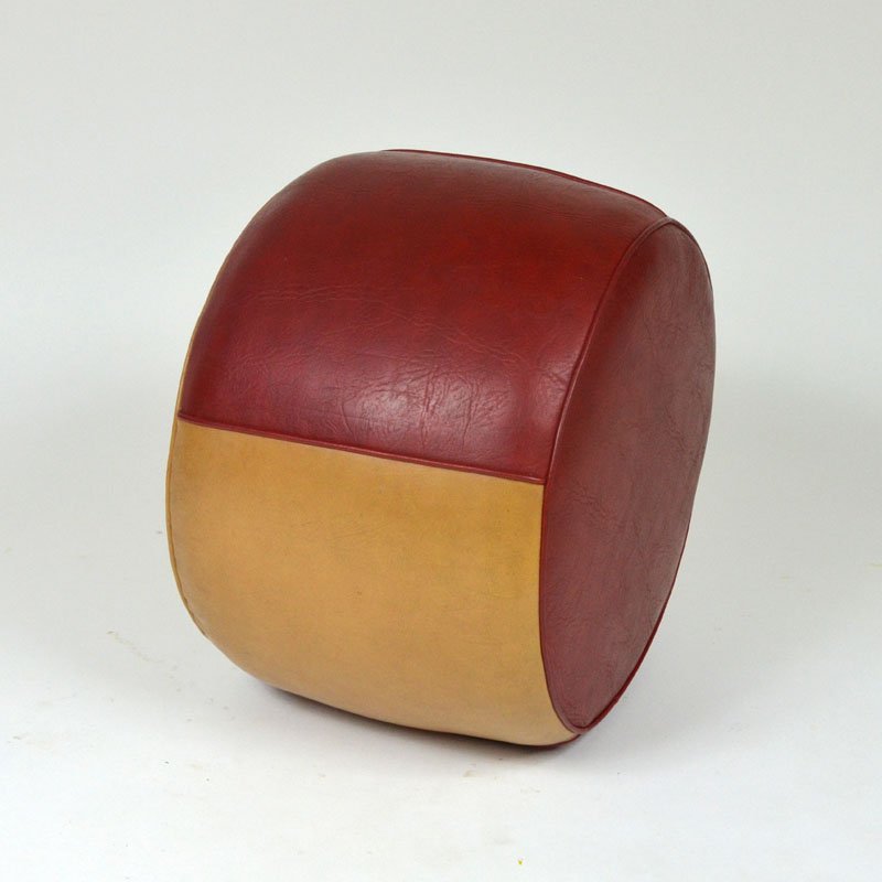 Leather pouffe