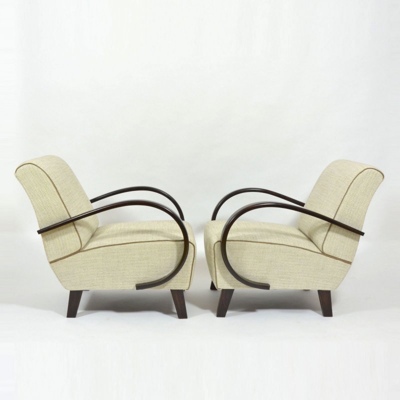 Restored Lounge Chairs By Jindrich Halabala 