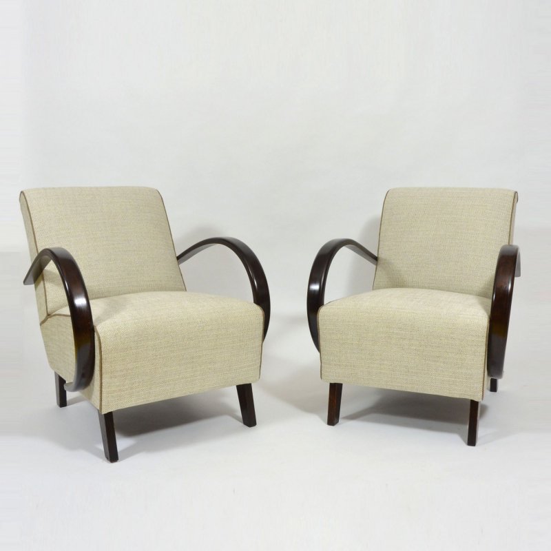 Restored Lounge Chairs By Jindrich Halabala 