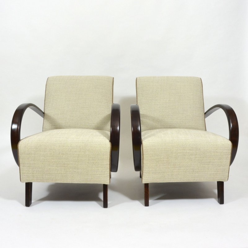 Restored Lounge Chairs By Jindrich Halabala 