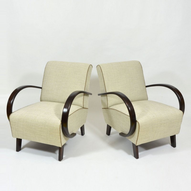 Restored Lounge Chairs By Jindrich Halabala 