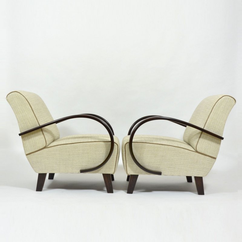 Restored Lounge Chairs By Jindrich Halabala 