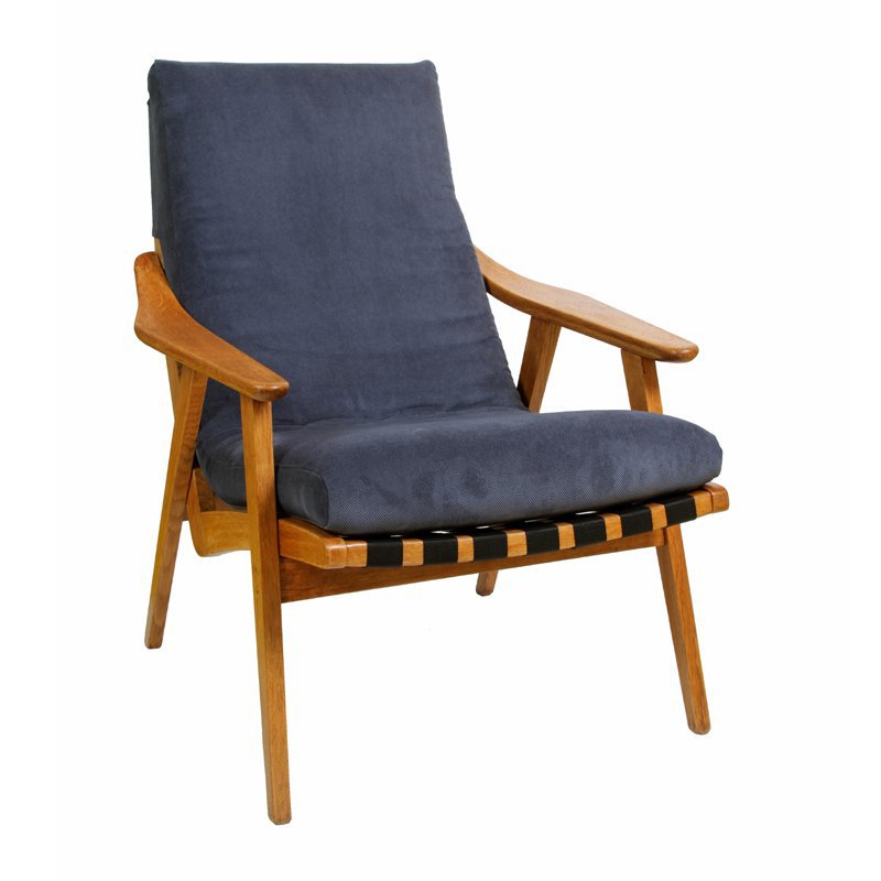 Armchair with straps