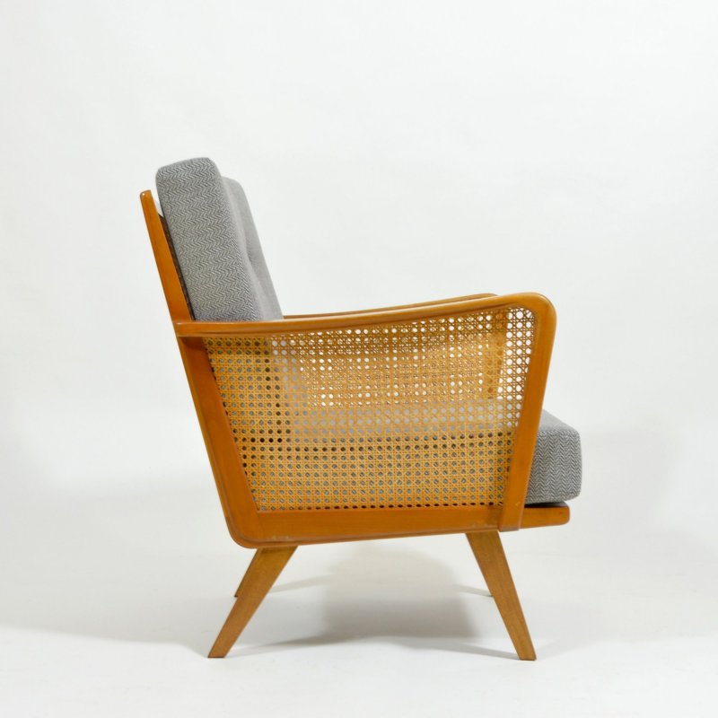 Armchair with rattan strings