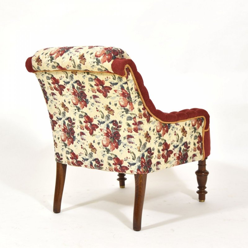 Antique flowered armchair