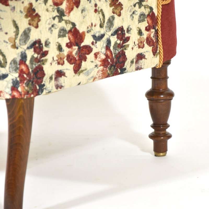 Antique flowered armchair