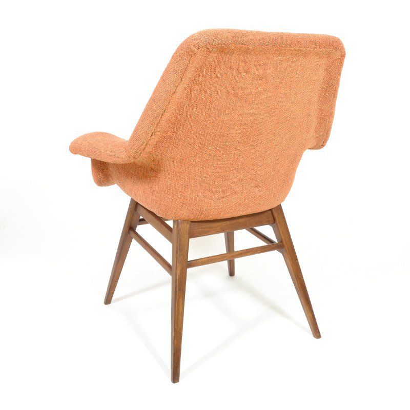 Salmon pink shell chair