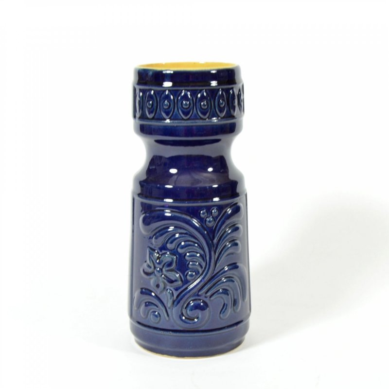 Blue pottery vase