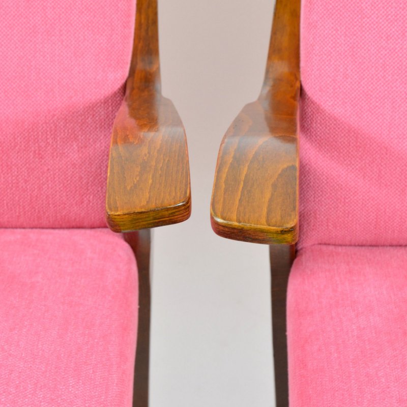 Set of vintage pink armchairs