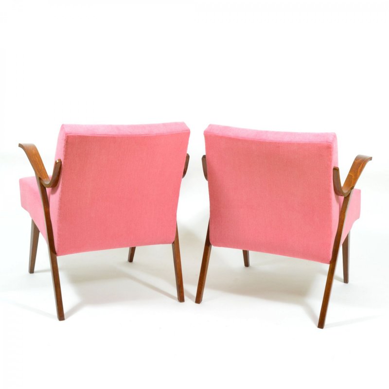 Set of vintage pink armchairs