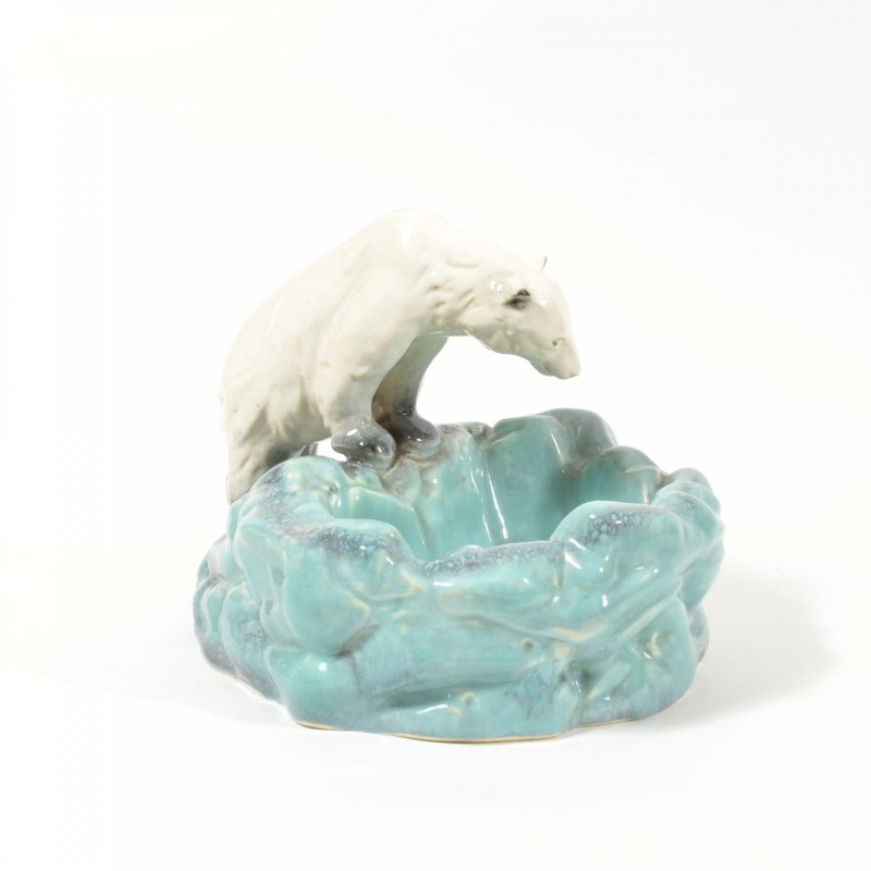  Art Deco Polar Bear Ashtray