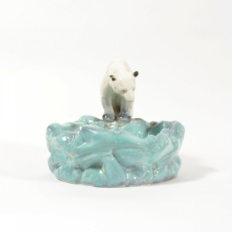  Art Deco Polar Bear Ashtray