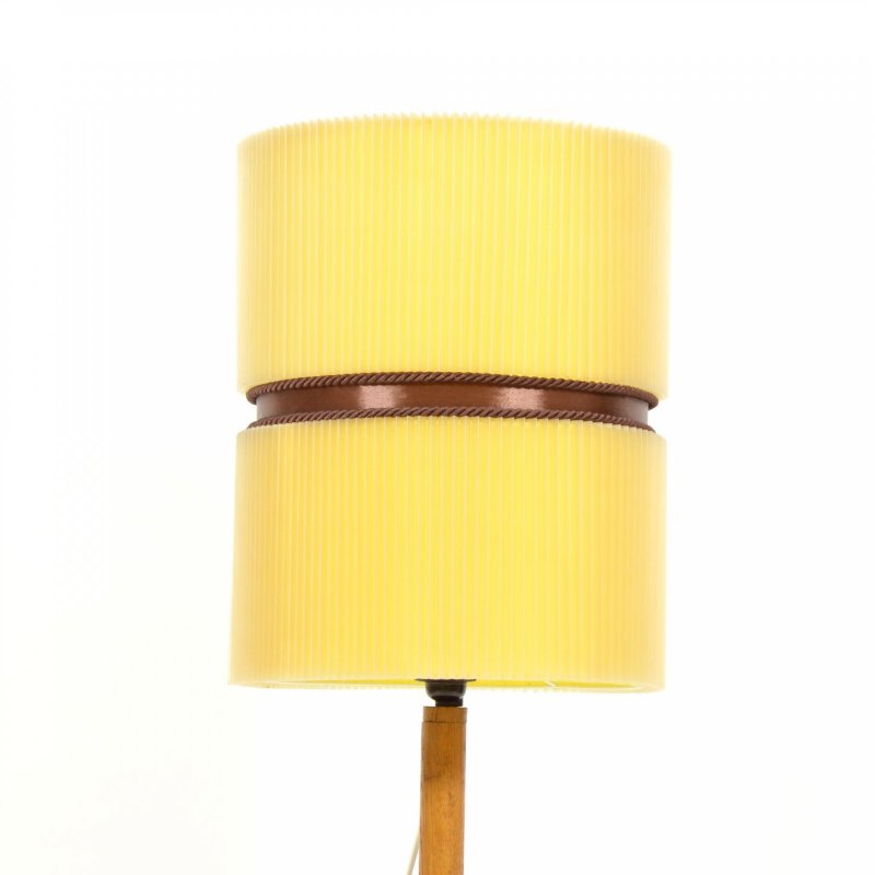 Vintage floor lamp with oak base