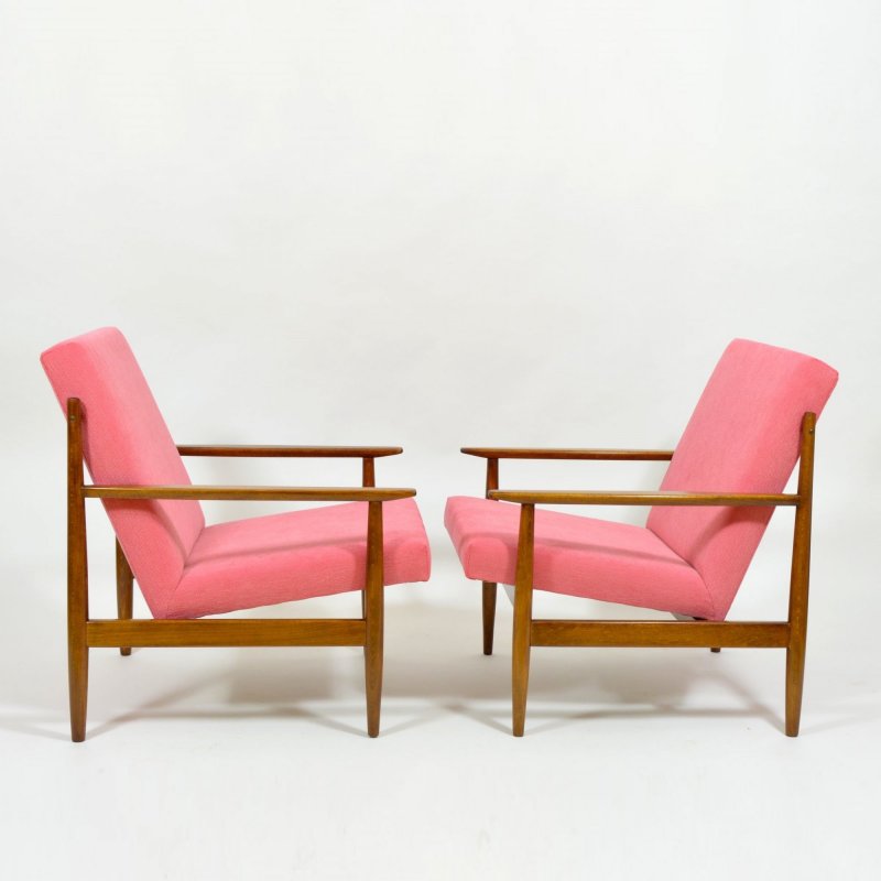 Pink TON armchairs