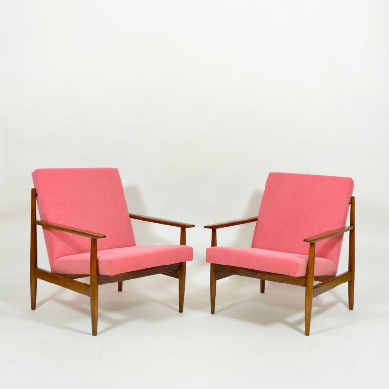 Pink TON armchairs