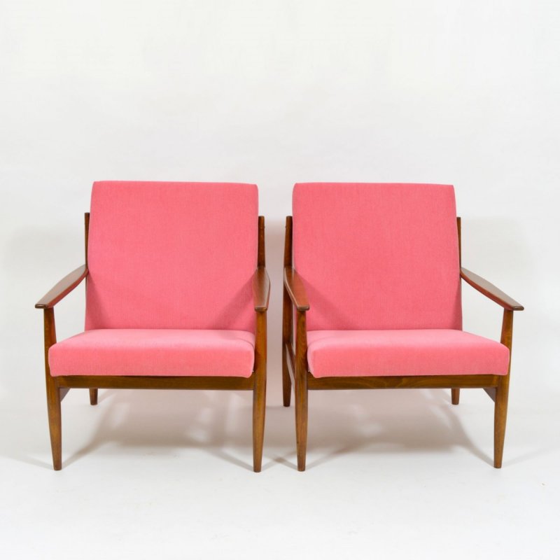 Pink TON armchairs