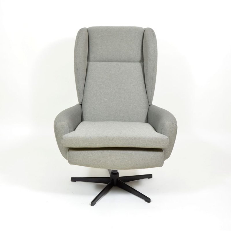 Grey swivel armchair