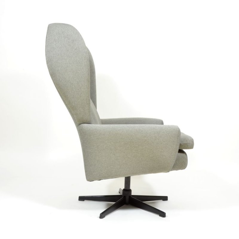Grey swivel armchair