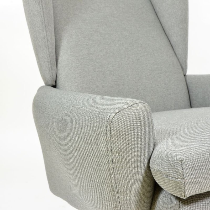 Grey swivel armchair