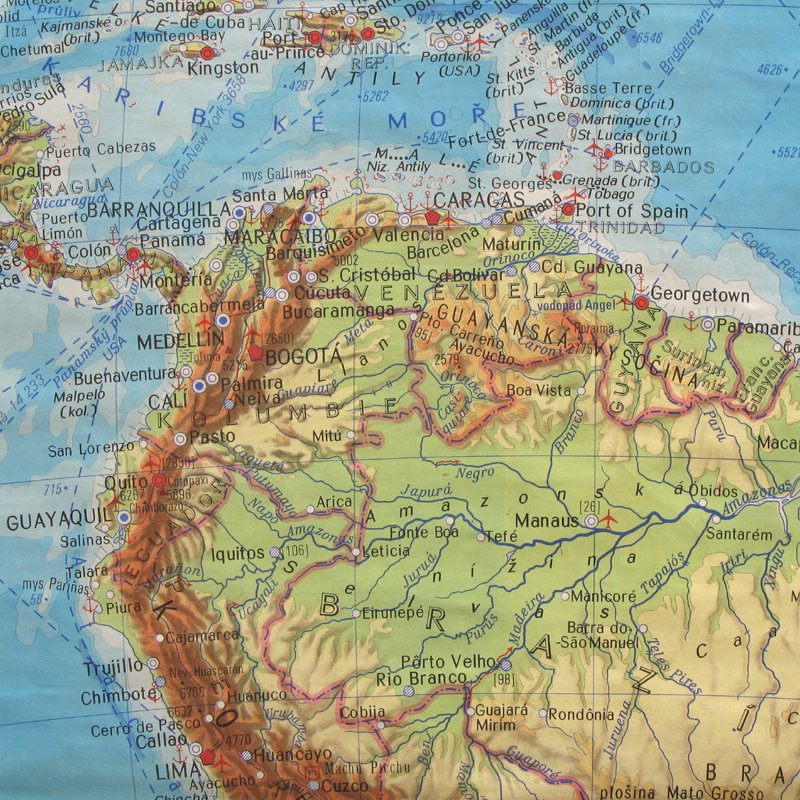 School map of South America