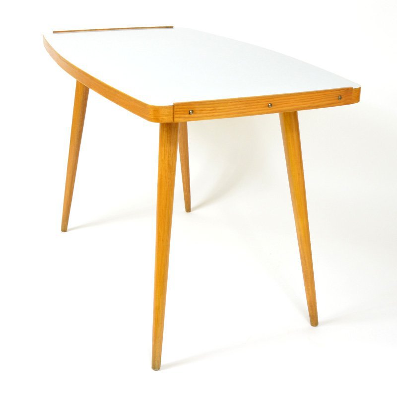 White desk coffee table