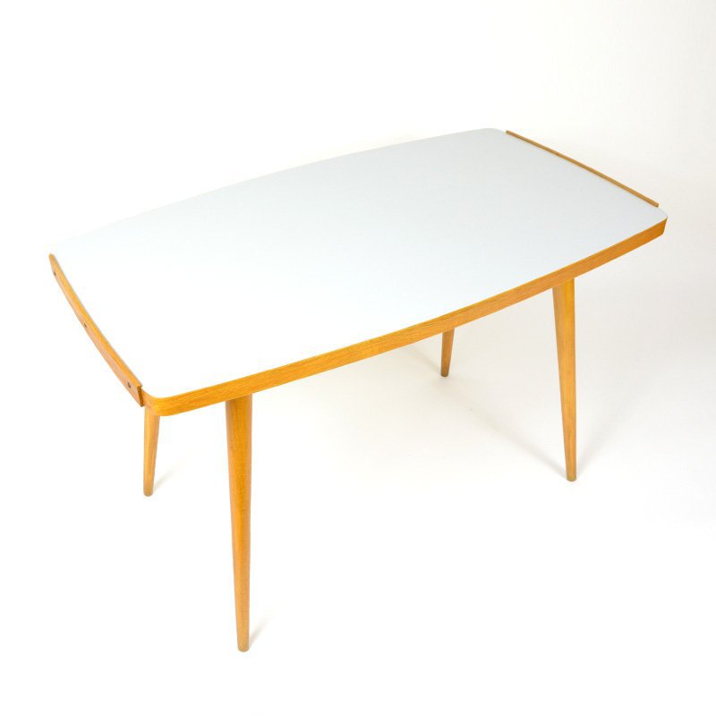 White desk coffee table