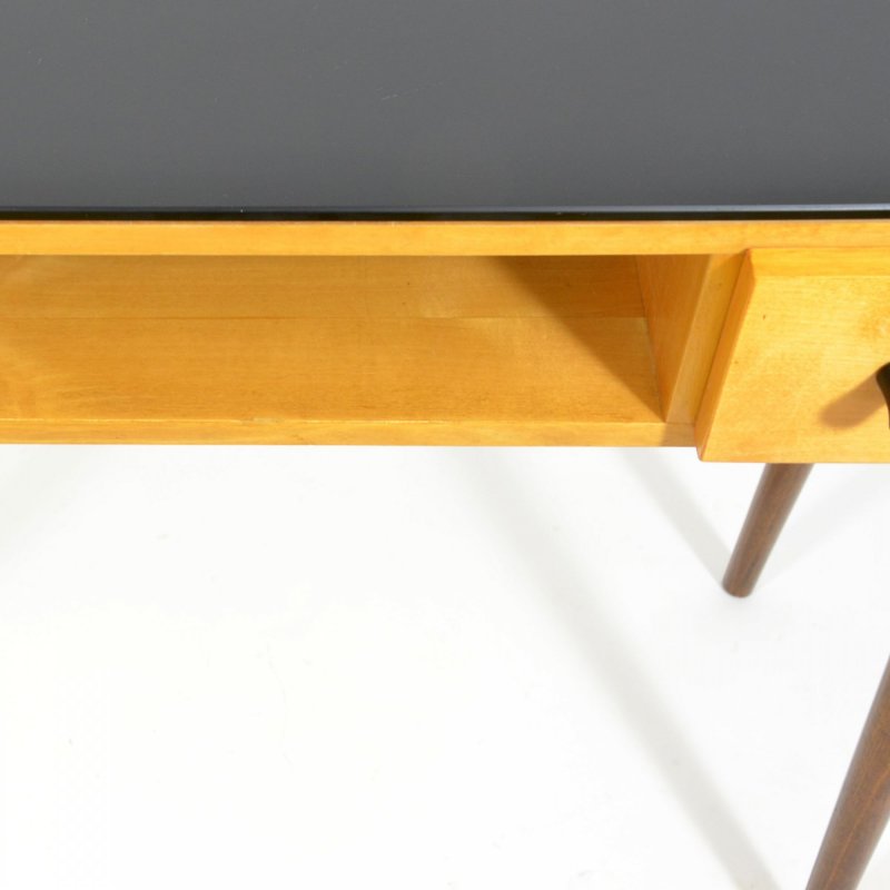 Dressing Table With Black Glass Desk