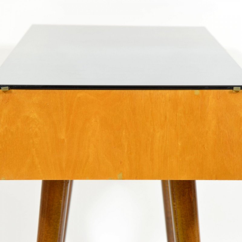 Dressing Table With Black Glass Desk