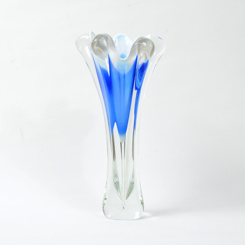 Blue blow vase