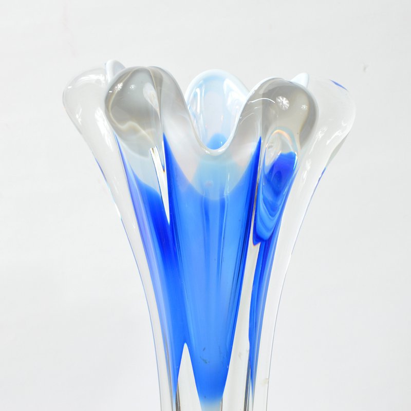 Blue blow vase