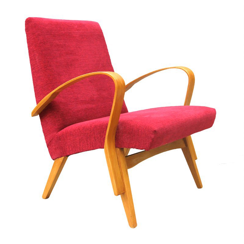 Armchair in wine red