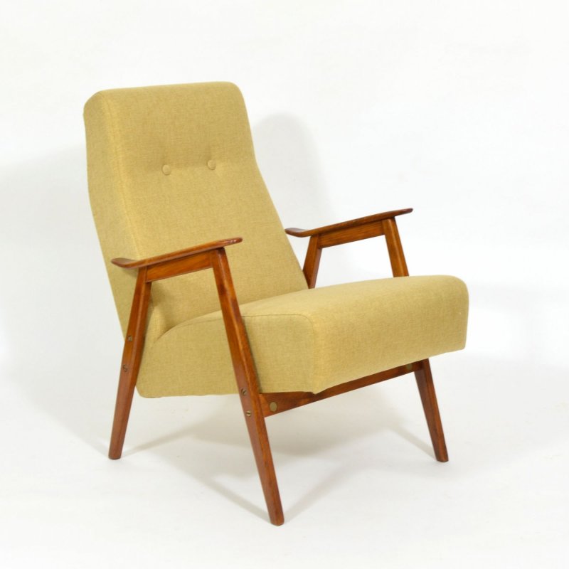 Vintage armchair in yellow