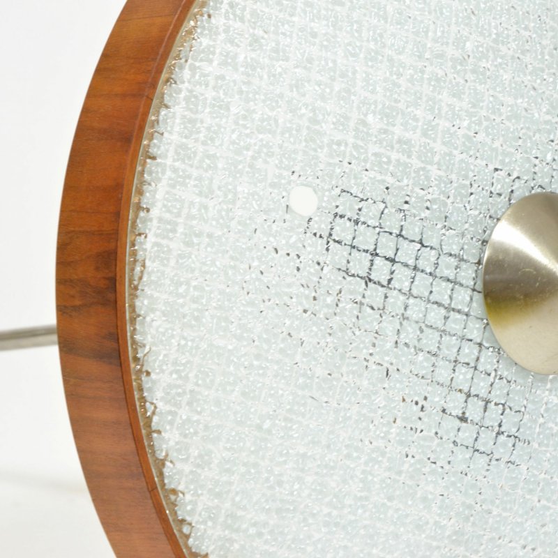 Midcentury ceiling light with wooden rim