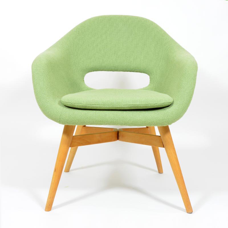 Green shell chair