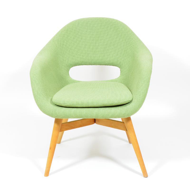 Green shell chair