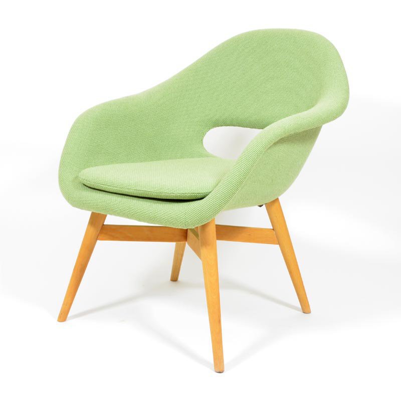 Green shell chair