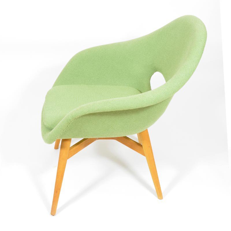 Green shell chair