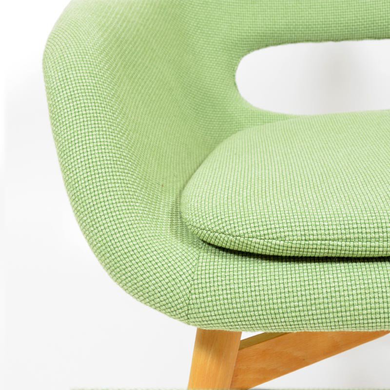 Green shell chair