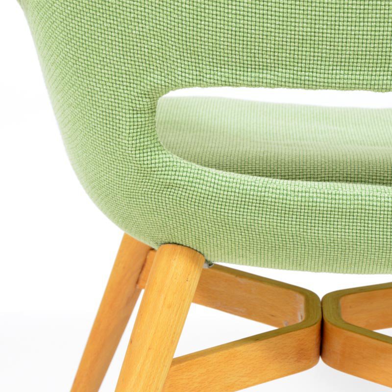 Green shell chair